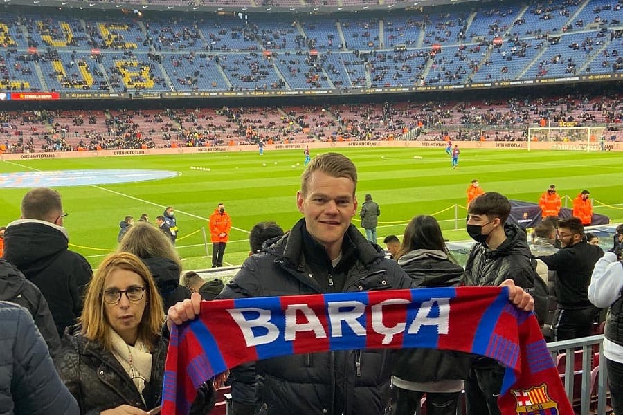 Stimmung rund um den FC Barcelona an einem Spieltag